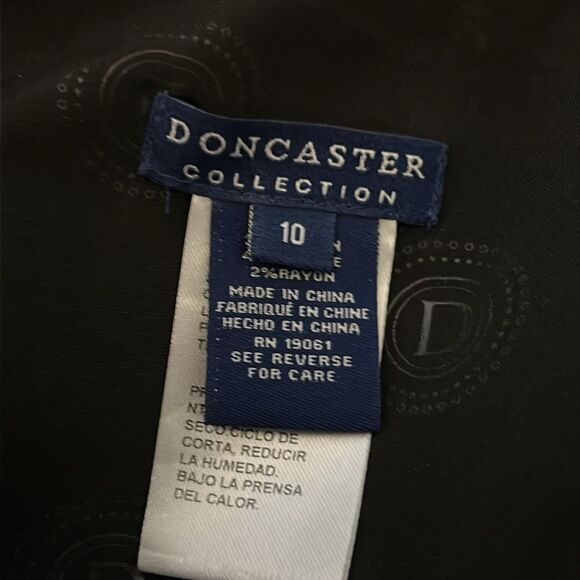 Doncaster Black and White / gold Pencil Skirt Knee-Length Work size 10 - Picture 4 of 9